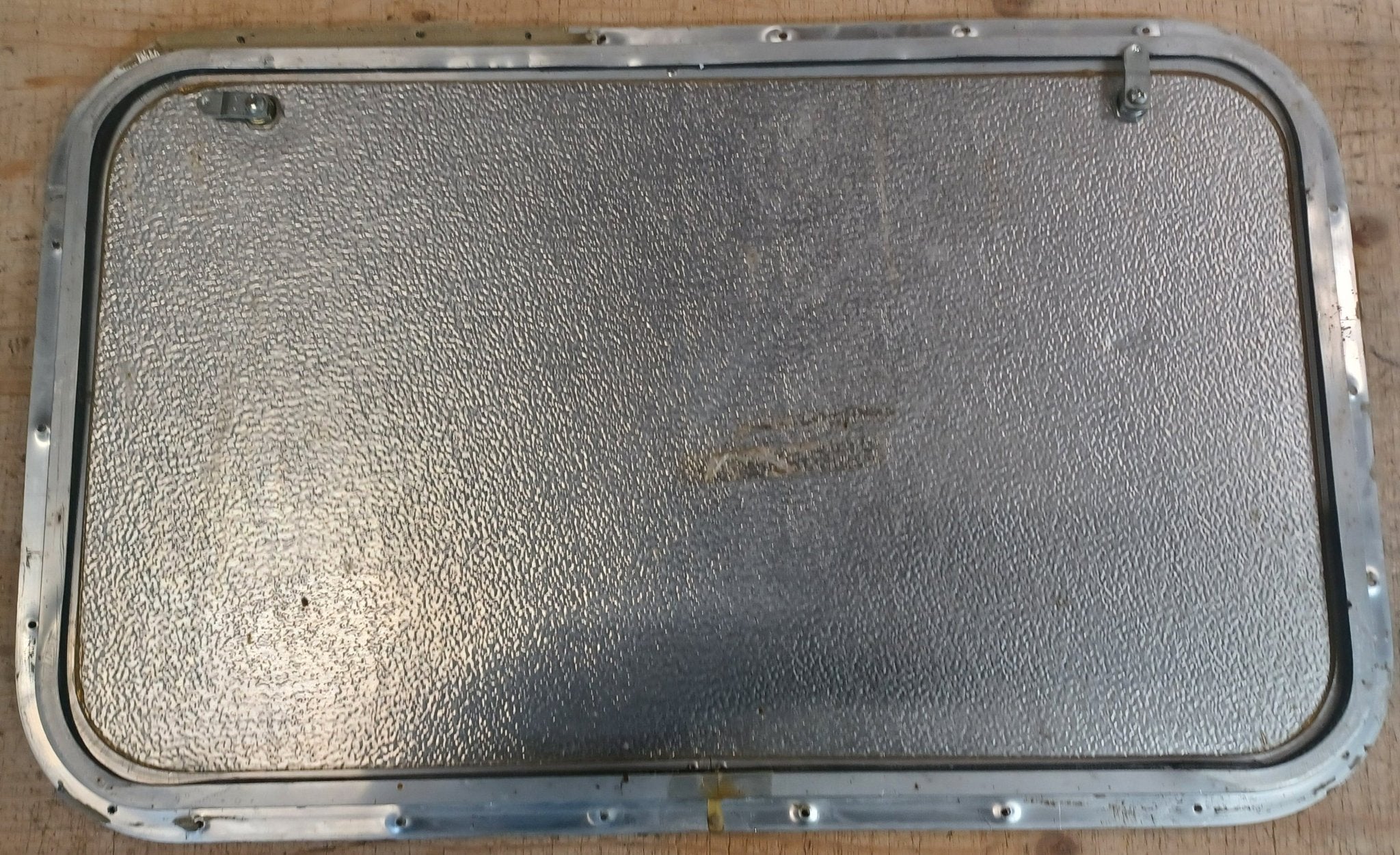 Used Radius Cornered Cargo Door 29 3/4" x 18" x 5/8" - Young Farts RV Parts