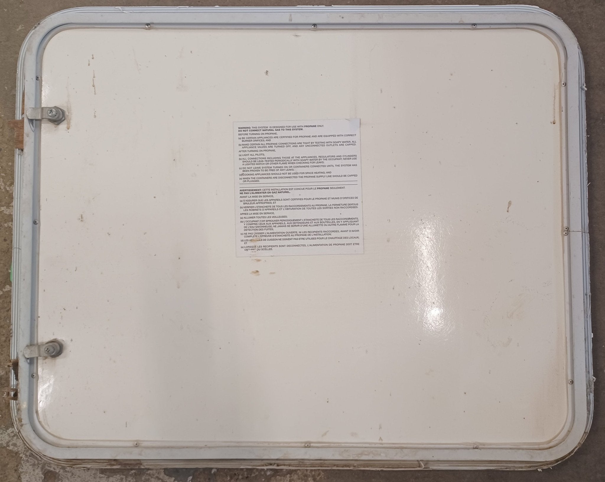 Used Radius Cornered Cargo Door 29 3/4" x 23 3/4" x 3/4"D - Young Farts RV Parts