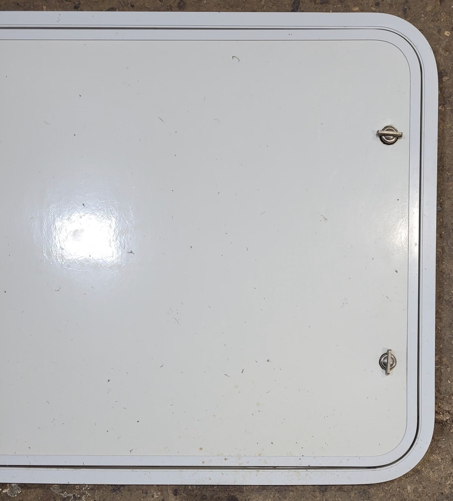 Used Radius Cornered Cargo Door 29 3/4" x 23 7/8" x 3/4"D - Young Farts RV Parts