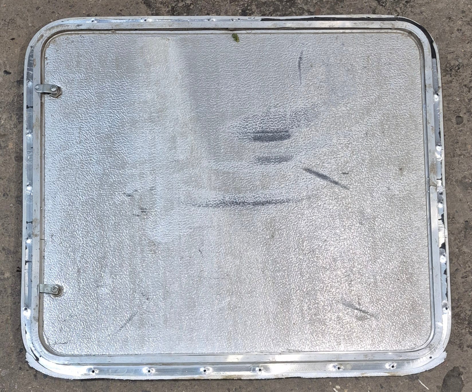 Used Radius Cornered Cargo Door 29 3/4" x 25 7/8" x 1/2" D - Young Farts RV Parts