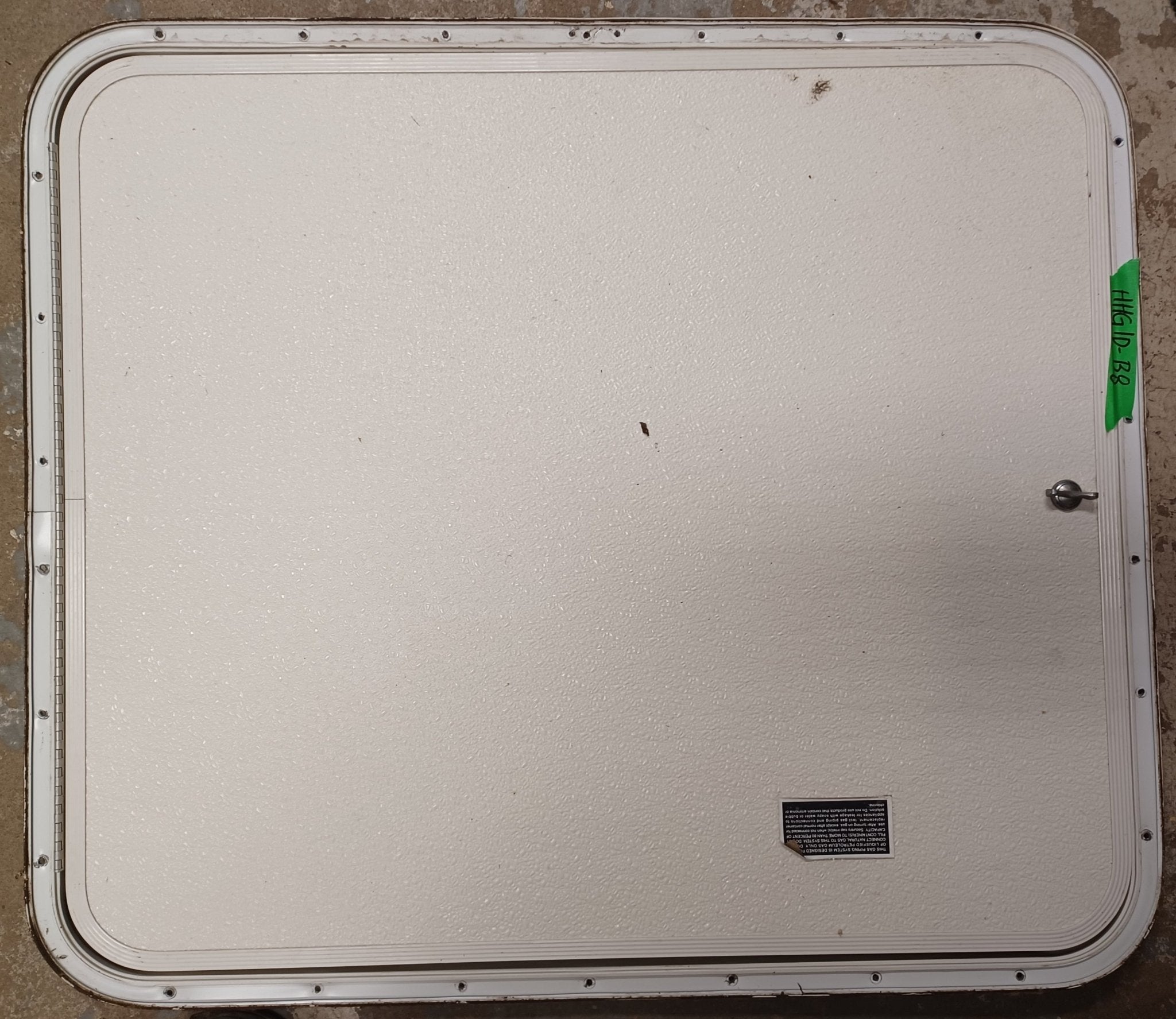 Used Radius Cornered Cargo Door 29 3/4" x 26" x 5/8" D - Young Farts RV Parts