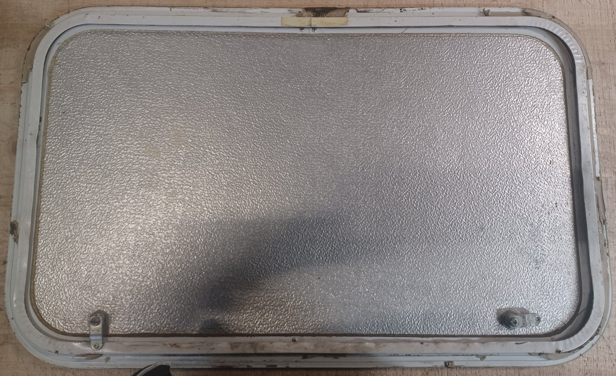 Used Radius Cornered Cargo Door 29 7/8" x 17 3/4" x 5/8"D - Young Farts RV Parts