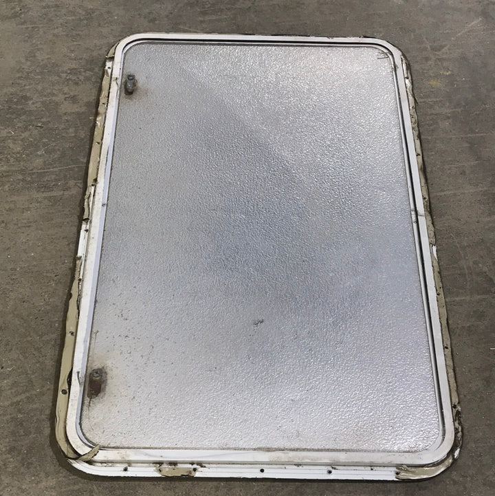 Used Radius Cornered Cargo Door 35 3/4" W x 23 1/2" H x 5/8" D - Young Farts RV Parts