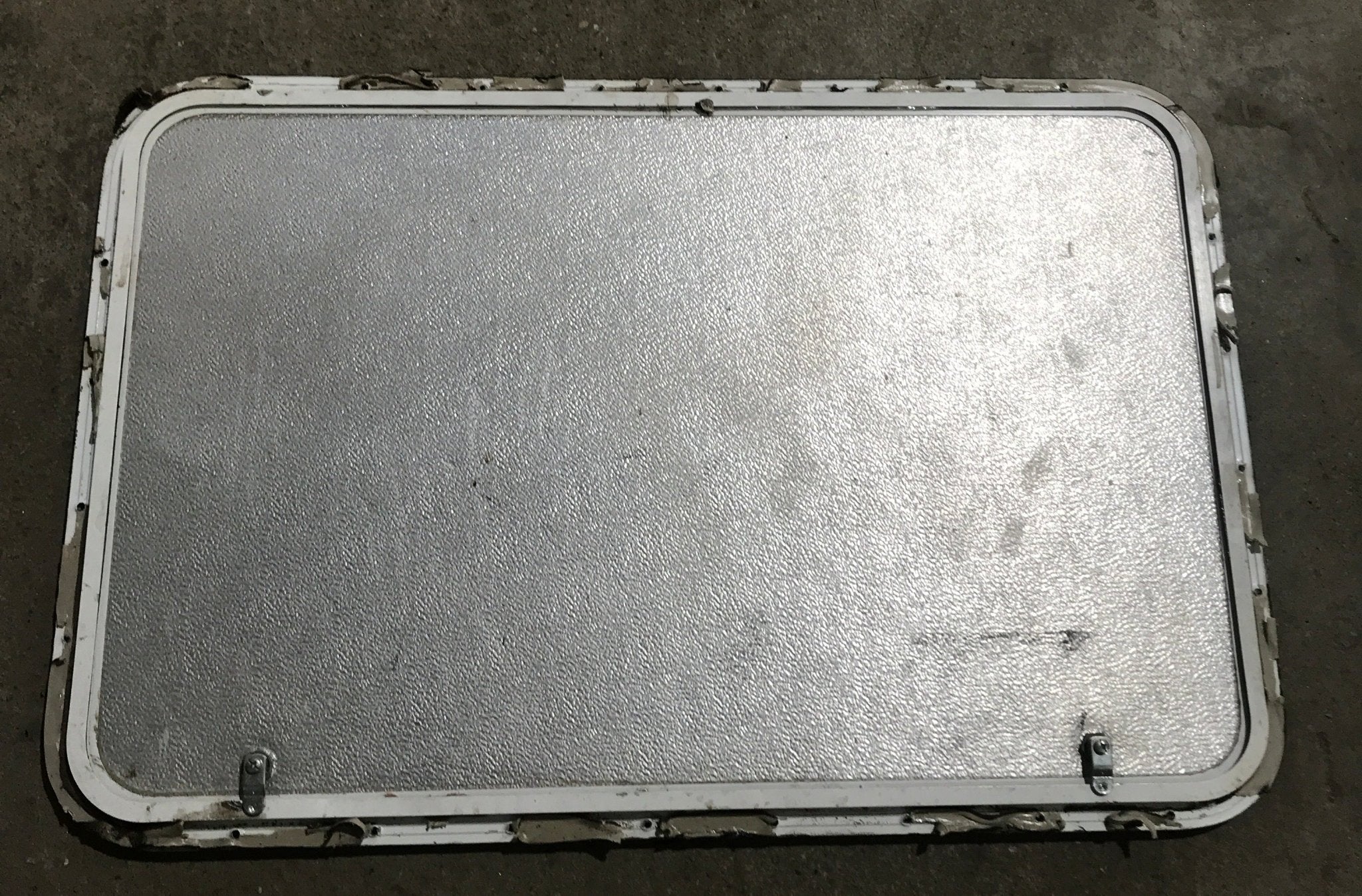 Used Radius Cornered Cargo Door 35 3/4" W x 23 1/4" H x 1/2" D - Young Farts RV Parts