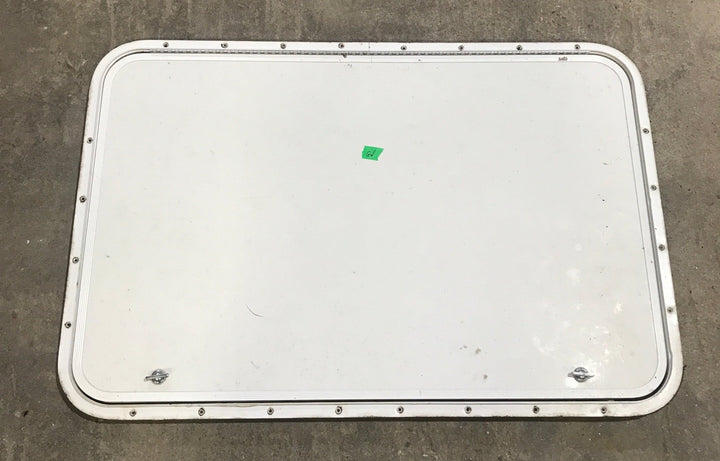 Used Radius Cornered Cargo Door 35 3/4" W x 23 1/4" H x 1/2" D - Young Farts RV Parts