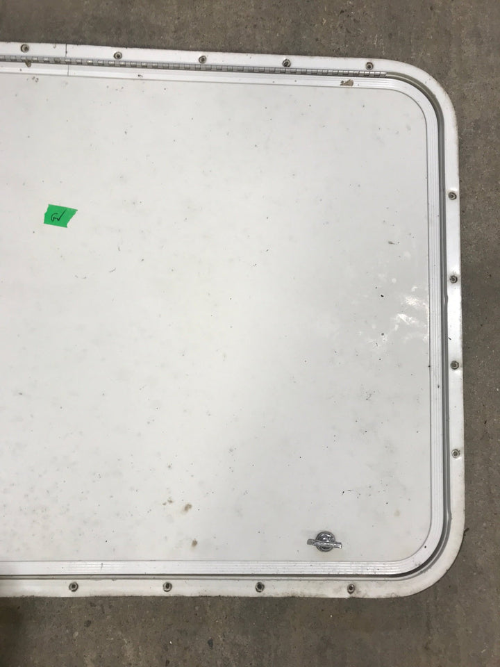Used Radius Cornered Cargo Door 35 3/4" W x 23 1/4" H x 1/2" D - Young Farts RV Parts