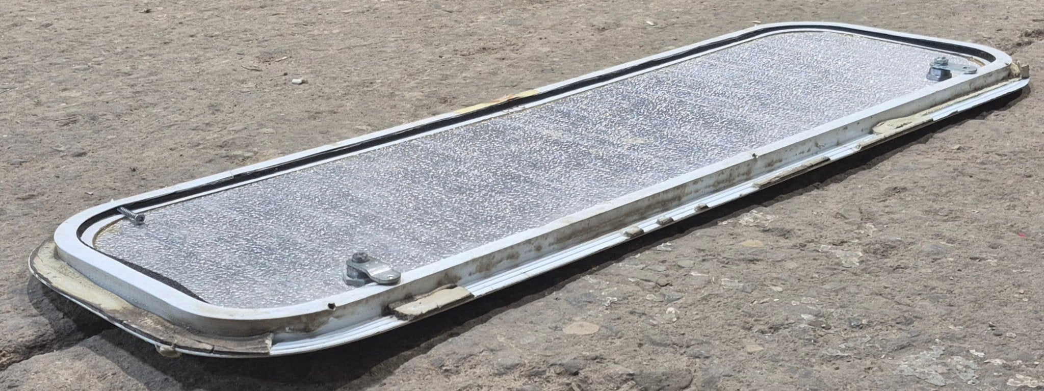 Used Radius Cornered Cargo Door 35 3/4" x 10 7/8" x 1/2" D - Young Farts RV Parts