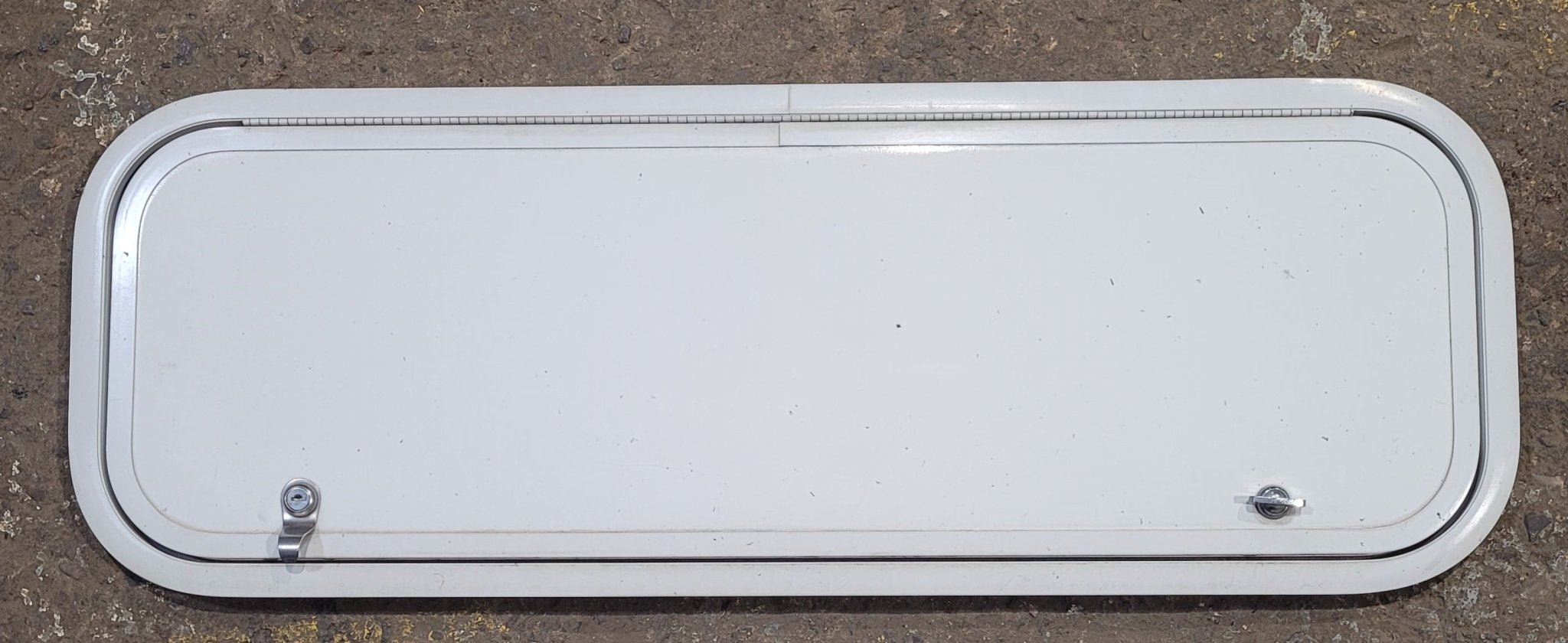 Used Radius Cornered Cargo Door 35 3/4" x 11 7/8" x 1" D - Young Farts RV Parts