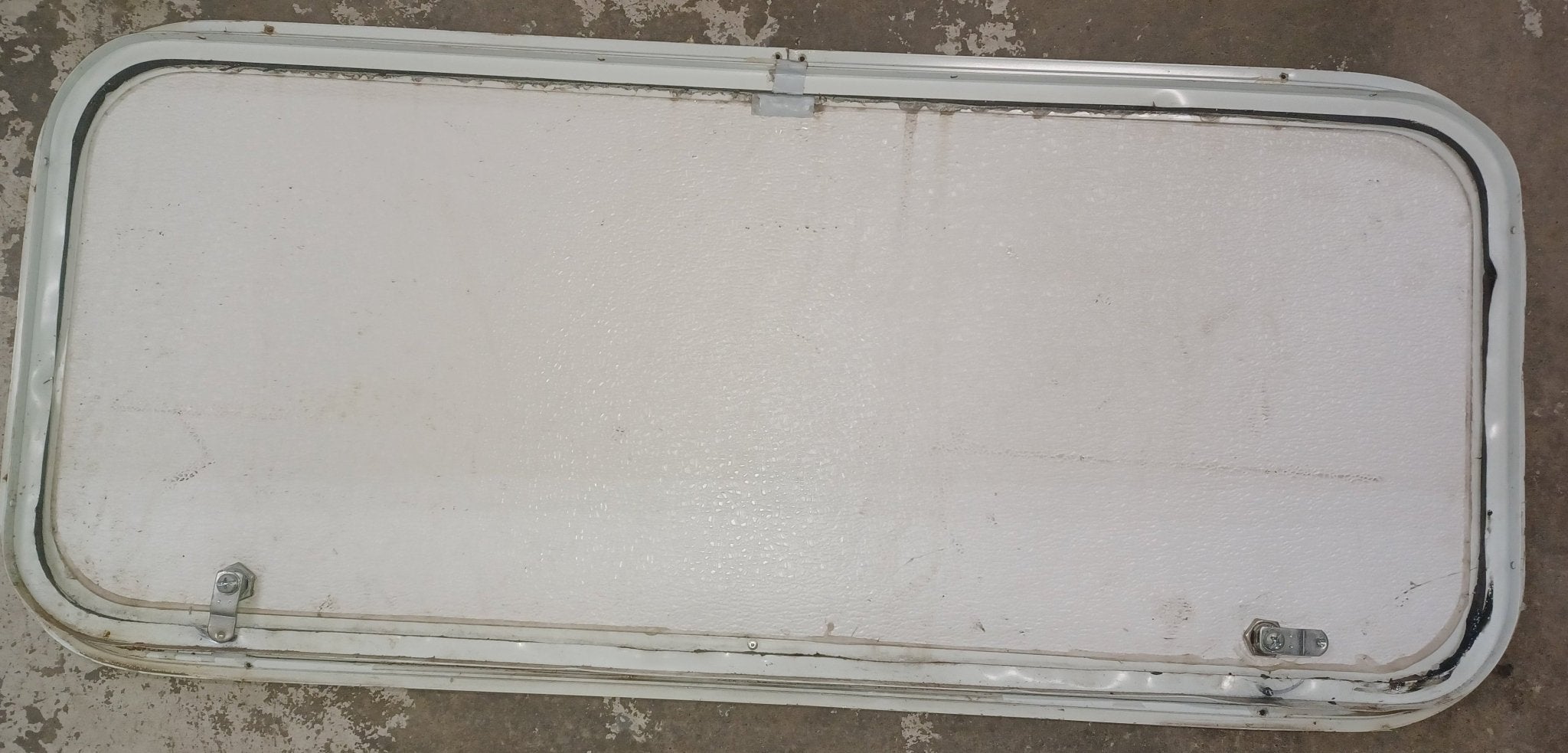 Used Radius Cornered Cargo Door 35 3/4" x 14 7/8" x 1"D - Young Farts RV Parts
