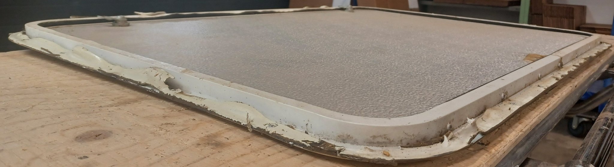 Used Radius Cornered Cargo Door 35 7/8" x 23 1/2" x 5/8" D - Young Farts RV Parts