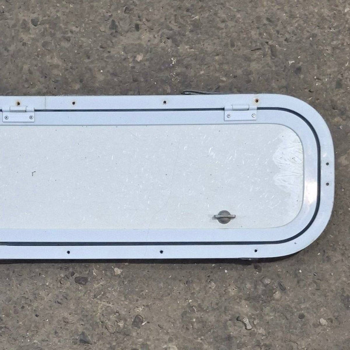 Used Radius Cornered Cargo Door - 37 7/8" X 8 7/8" X 1/2" - Young Farts RV Parts