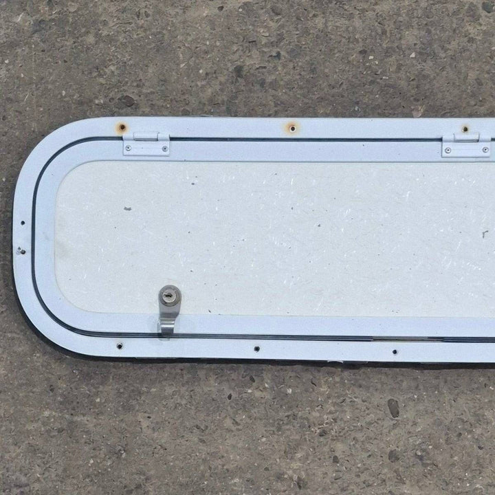 Used Radius Cornered Cargo Door - 37 7/8" X 8 7/8" X 1/2" - Young Farts RV Parts