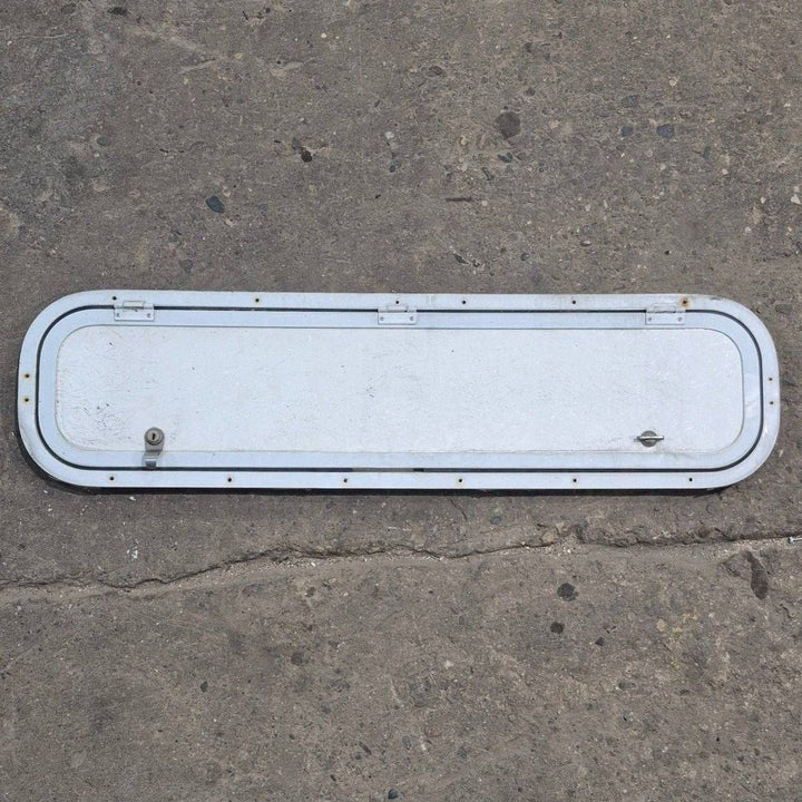 Used Radius Cornered Cargo Door - 37 7/8" X 8 7/8" X 1/2" - Young Farts RV Parts