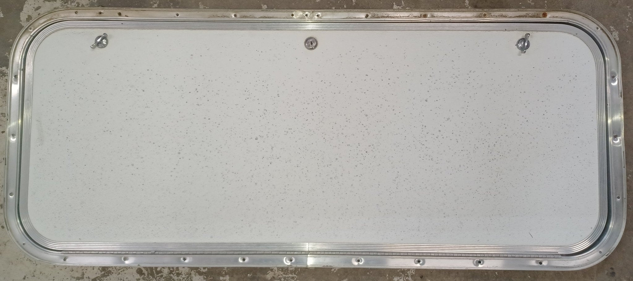 Used Radius Cornered Cargo Door 39 3/4" x 15 3/4" x 5/8"D - Young Farts RV Parts