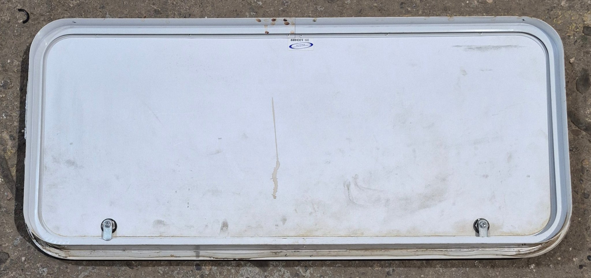 Used Radius Cornered Cargo Door 39 3/4" x 17 1/4" x 2"D - Young Farts RV Parts