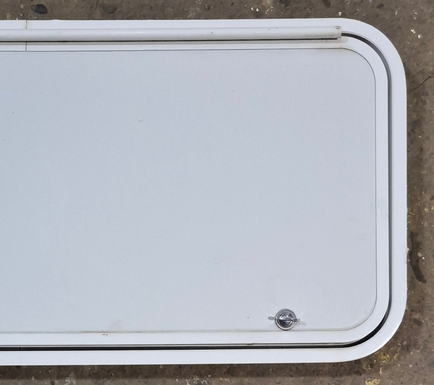 Used Radius Cornered Cargo Door 39 3/4" x 17 1/4" x 2"D - Young Farts RV Parts