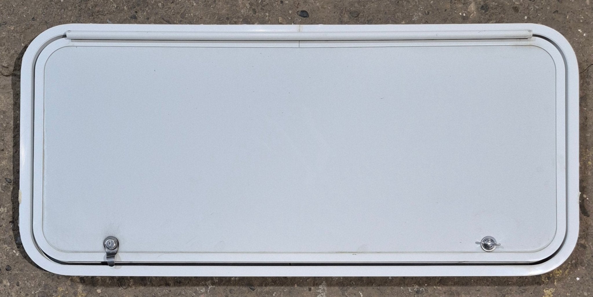 Used Radius Cornered Cargo Door 39 3/4" x 17 1/4" x 2"D - Young Farts RV Parts