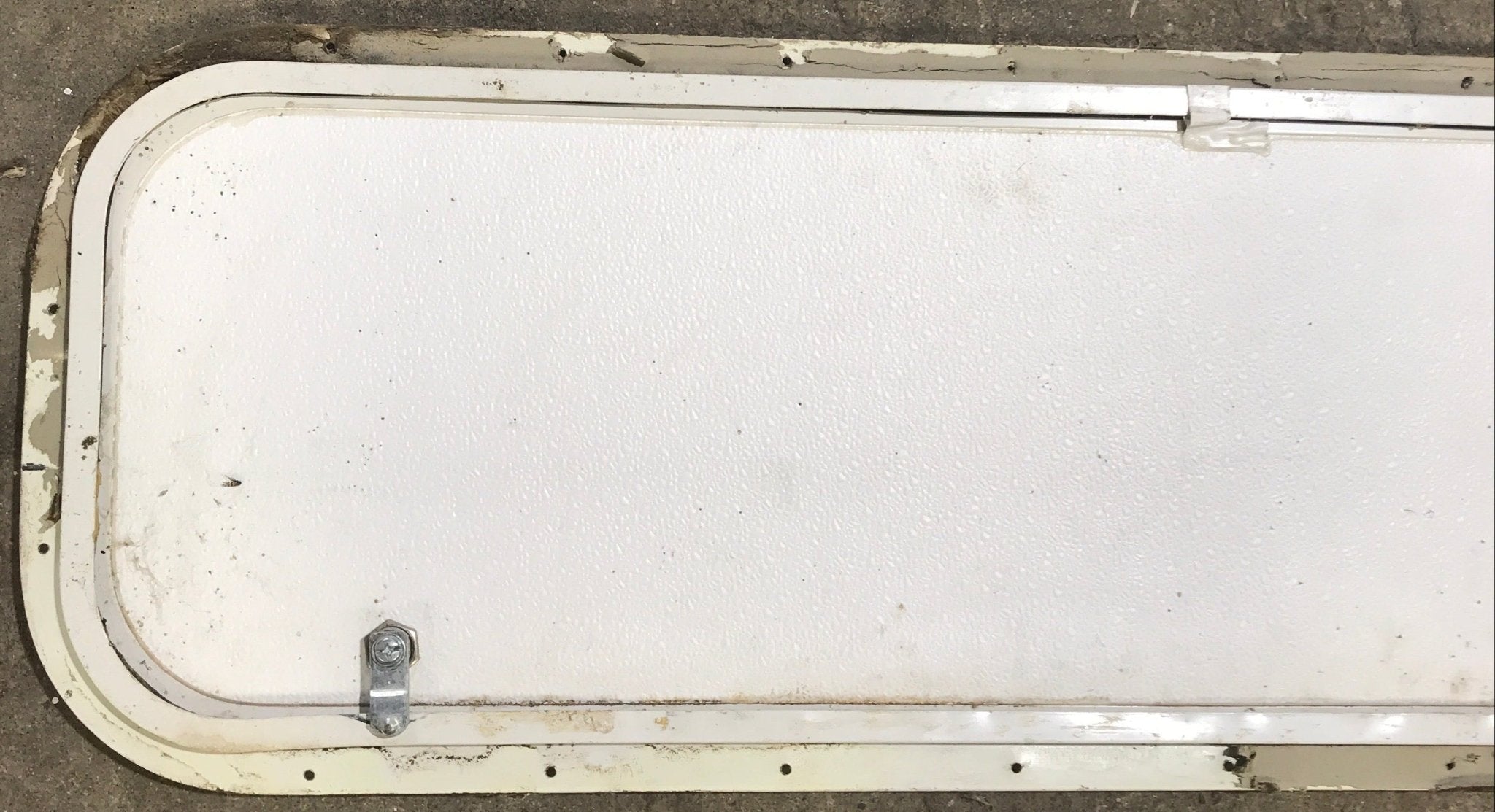 Used Radius Cornered Cargo Door 39 5/8" x 11 1/4" x 1/2" D - Young Farts RV Parts