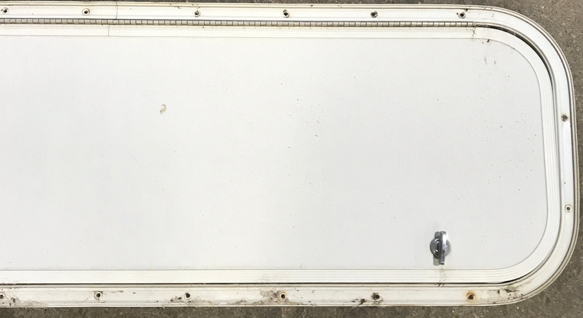 Used Radius Cornered Cargo Door 39 5/8" x 11 1/4" x 1/2" D - Young Farts RV Parts