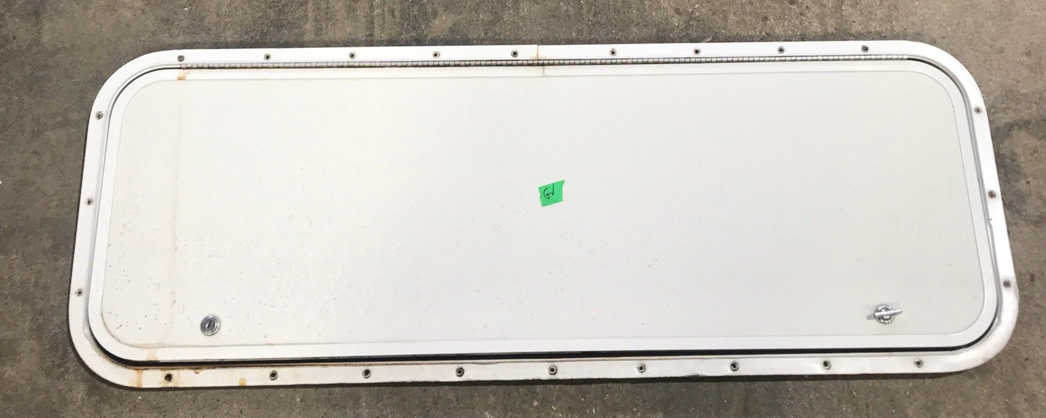 Used Radius Cornered Cargo Door 40" x 13 1/2" x 1/2" D - Young Farts RV Parts