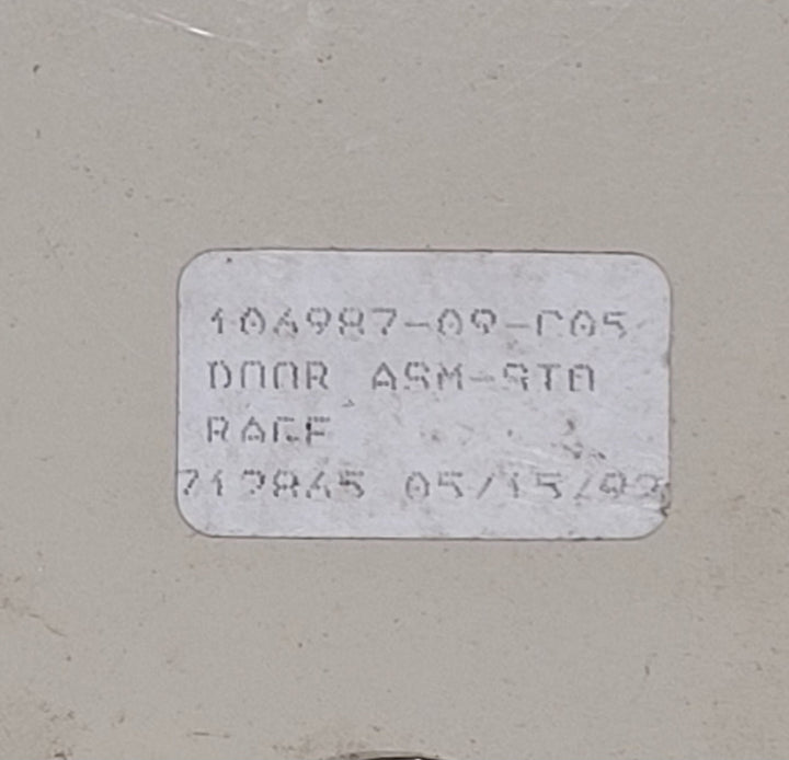 Used Radius Cornered Cargo Door 43 3/4" x 8 1/8" x 1 3/4"D - Young Farts RV Parts