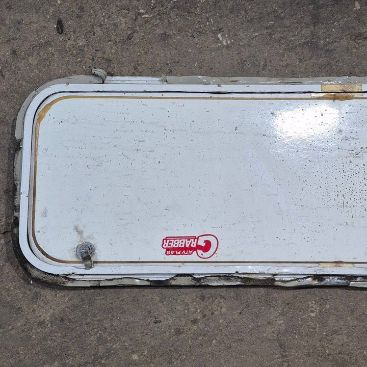 Used Radius Cornered Cargo Door - 45 7/8" X 13 3/4" X 1/2" - Young Farts RV Parts