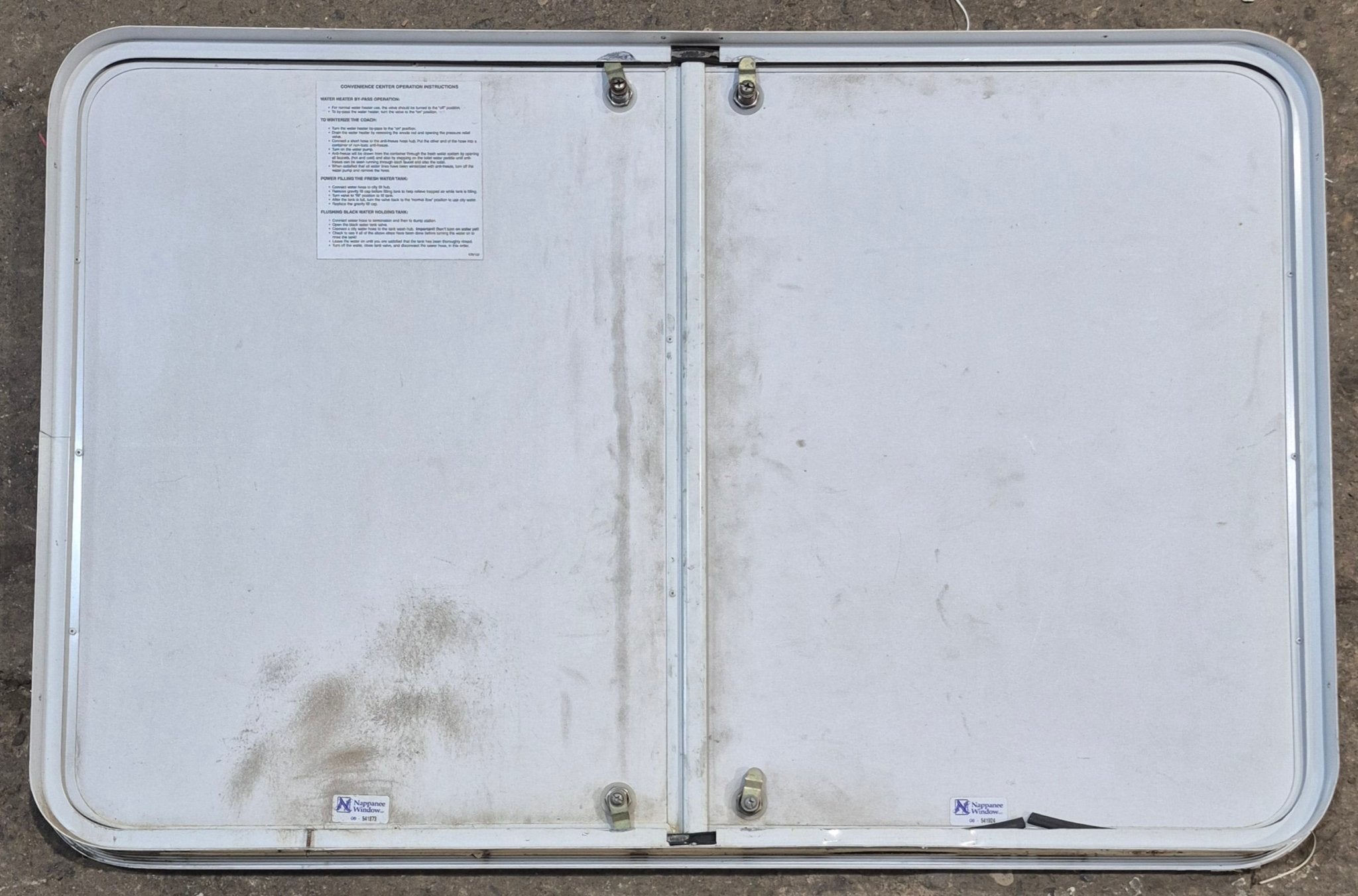 Used Radius Cornered Cargo Door 45" x 29" x 1 7/8" D - Young Farts RV Parts