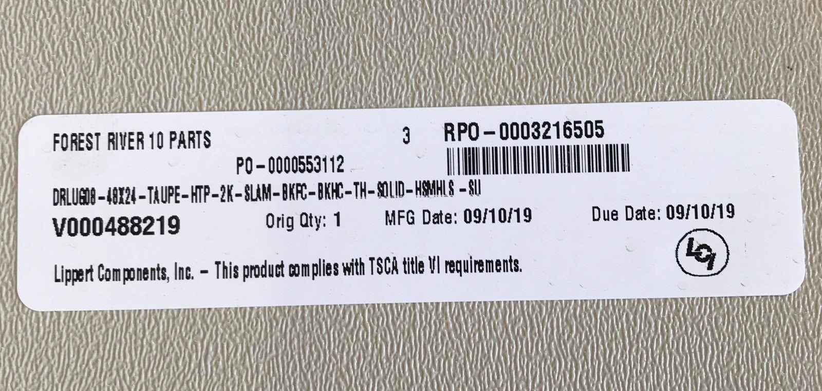 Used Radius Cornered Cargo Door 47 1/2