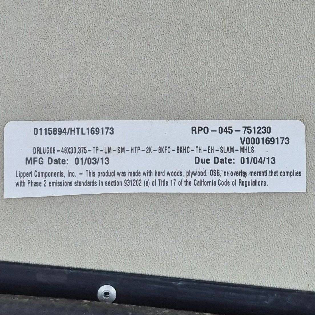 Used Radius Cornered Cargo Door - 47 5/8" X 30 1/8" X 2" - Young Farts RV Parts
