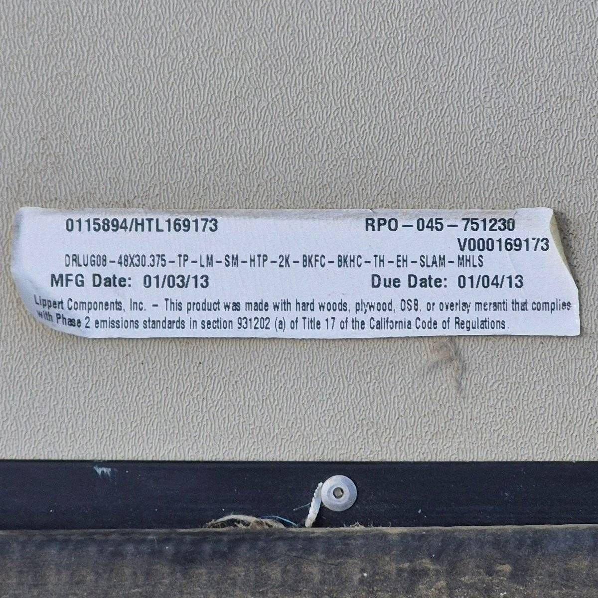 Used Radius Cornered Cargo Door - 47 5/8" X 30 1/8" X 2" - Young Farts RV Parts