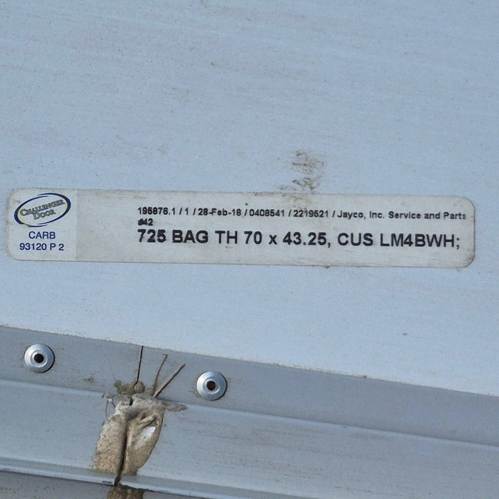 Used Radius Cornered Cargo Door - 69 3/4" X 42 7/8" X 2" - Young Farts RV Parts