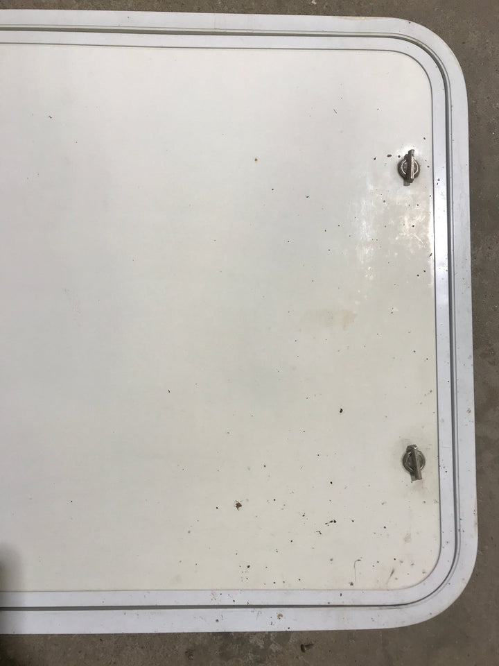Used Radius Cornered Propane Cargo Door 29 1/2" x 23 7/8" x 3/4" D - Young Farts RV Parts