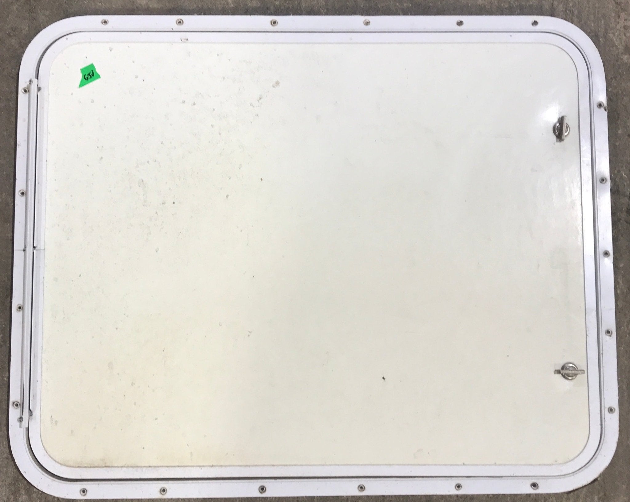 Used Radius Cornered Propane Cargo Door 29 3/4" x 23 3/4" x 3/4" D - Young Farts RV Parts