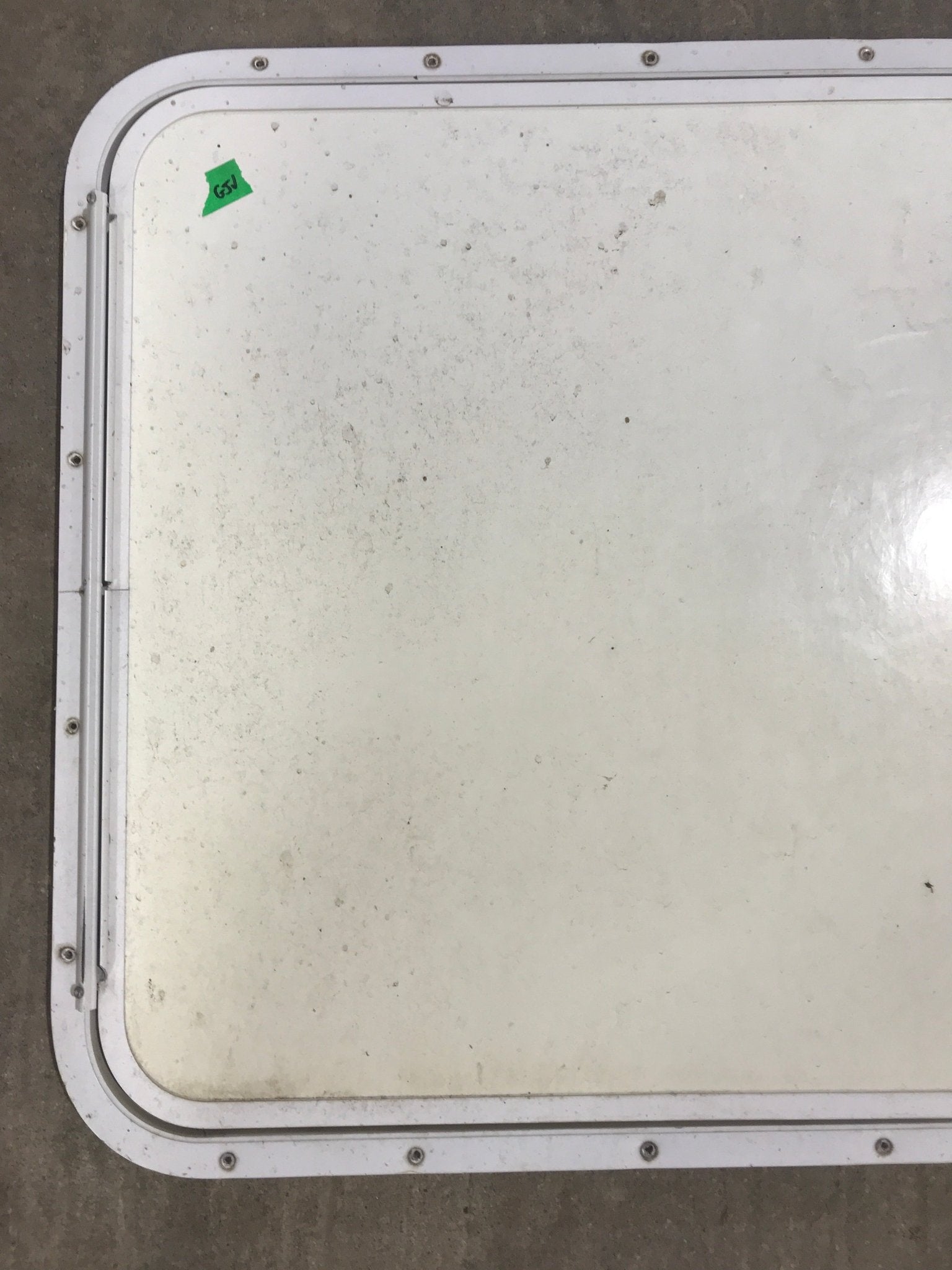 Used Radius Cornered Propane Cargo Door 29 3/4" x 23 3/4" x 3/4" D - Young Farts RV Parts