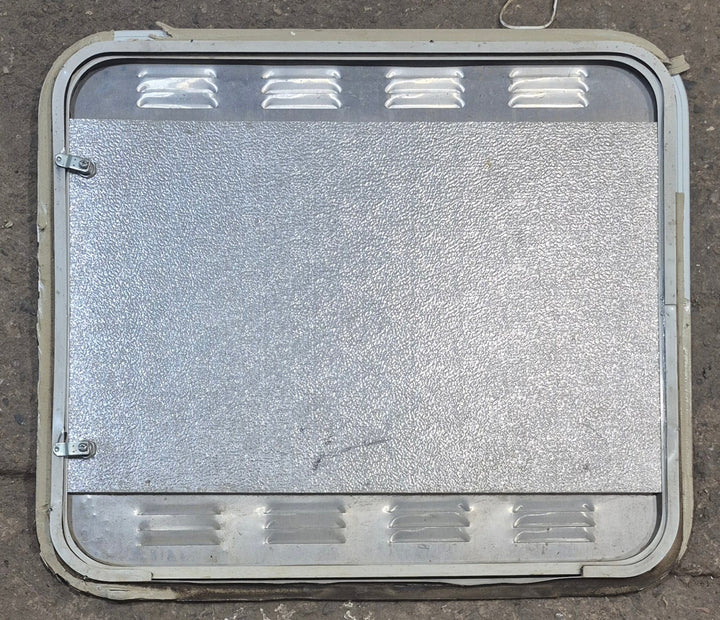 Used Radius Cornered Propane Cargo Door 29 3/4" x 25 7/8" x 1/2" D - Young Farts RV Parts
