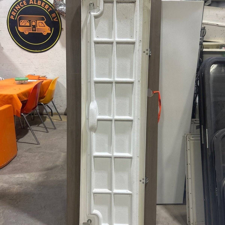 Used Radius Cornered Propane Cargo Door - 63.25 X 16.75 X .75 - Young Farts RV Parts