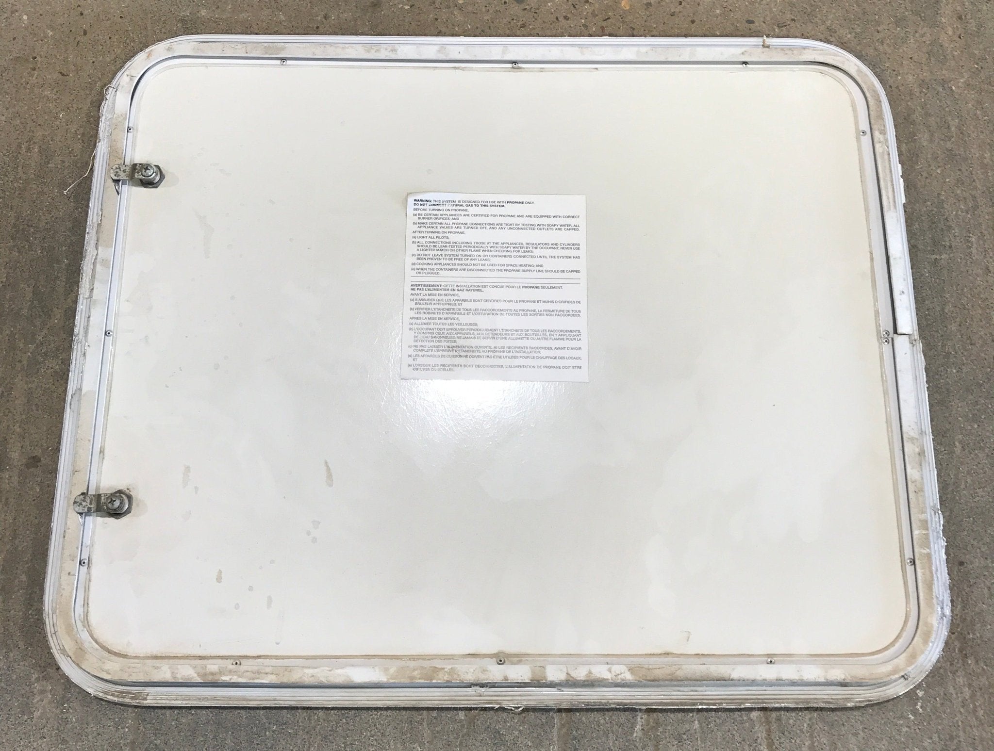 Used Radius Cornered Propane/Cargo Door 29 3/4" x 23 3/4" x 3/4" D - Young Farts RV Parts
