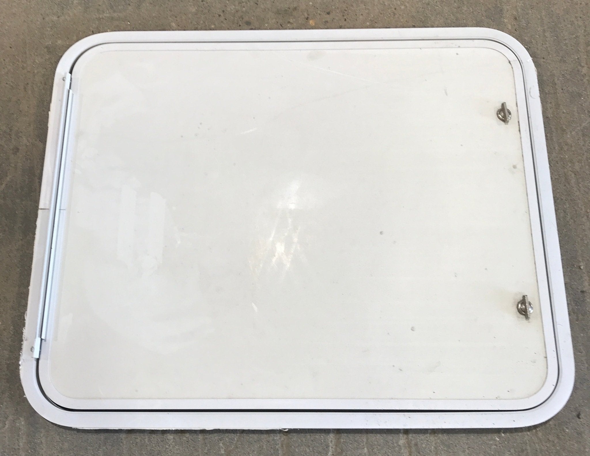 Used Radius Cornered Propane/Cargo Door 29 3/4" x 23 3/4" x 3/4" D - Young Farts RV Parts