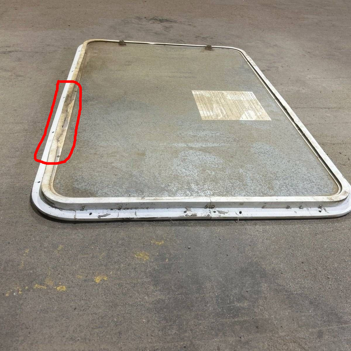 Used Radius Cornered Propane/Cargo Door - 35.75 X 23.75 X 0.75 - Young Farts RV Parts
