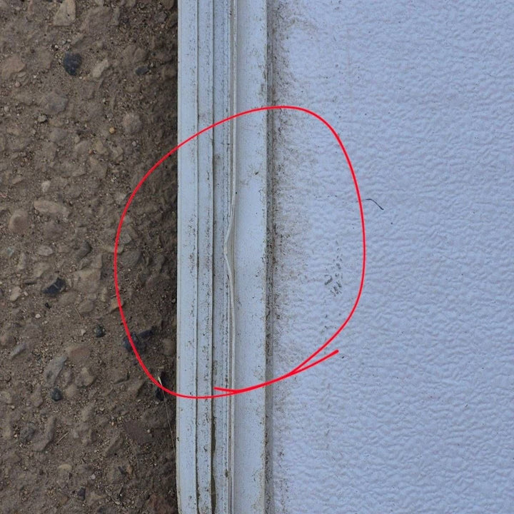 Used Radius Propane/ Battery Cargo Door - 59 5/8" X 29 3/4" X 1" - Young Farts RV Parts
