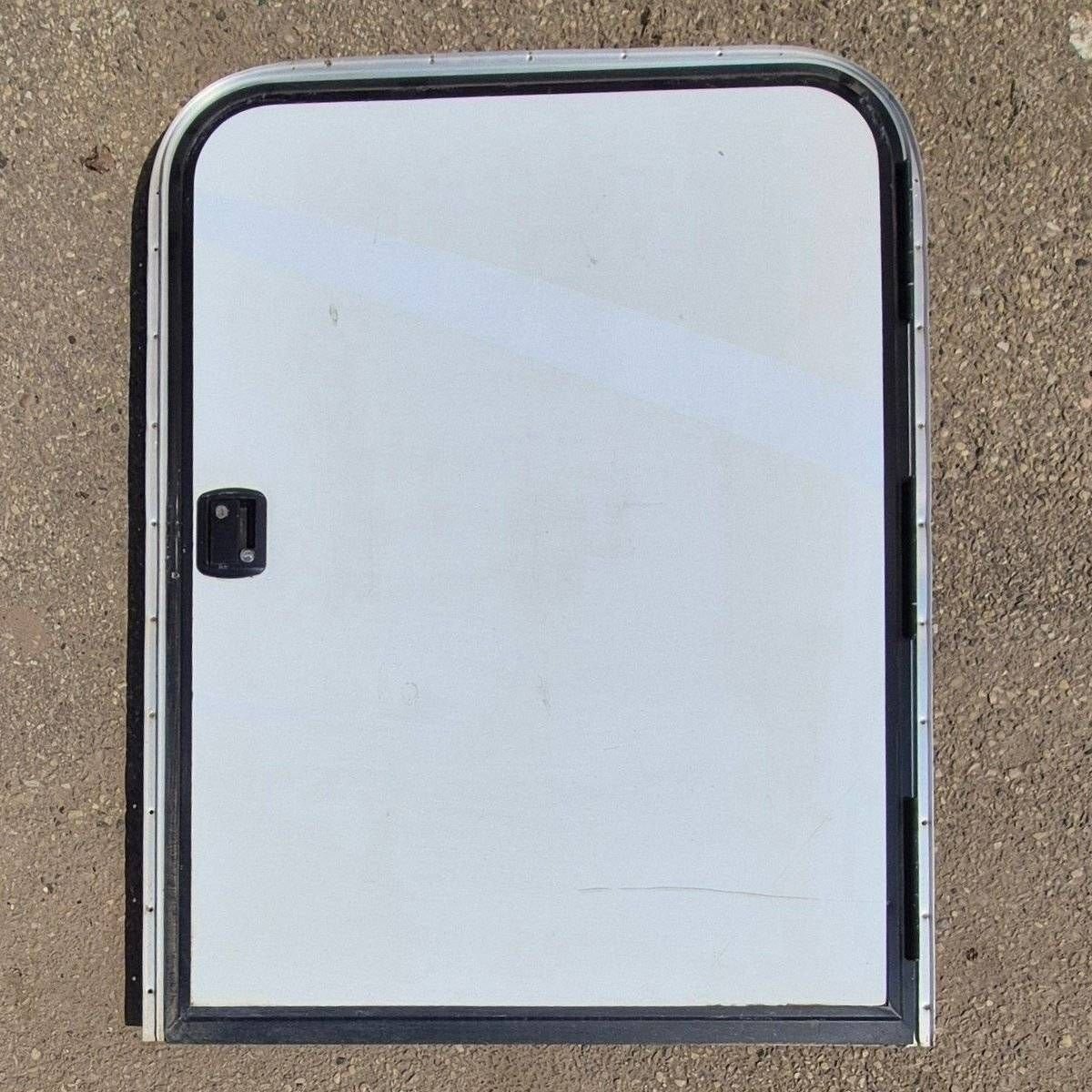 Used Radius Storage/ Teardrop Trailer Entry Door - 35 5/8" X 47 1/2" X 2" - Young Farts RV Parts