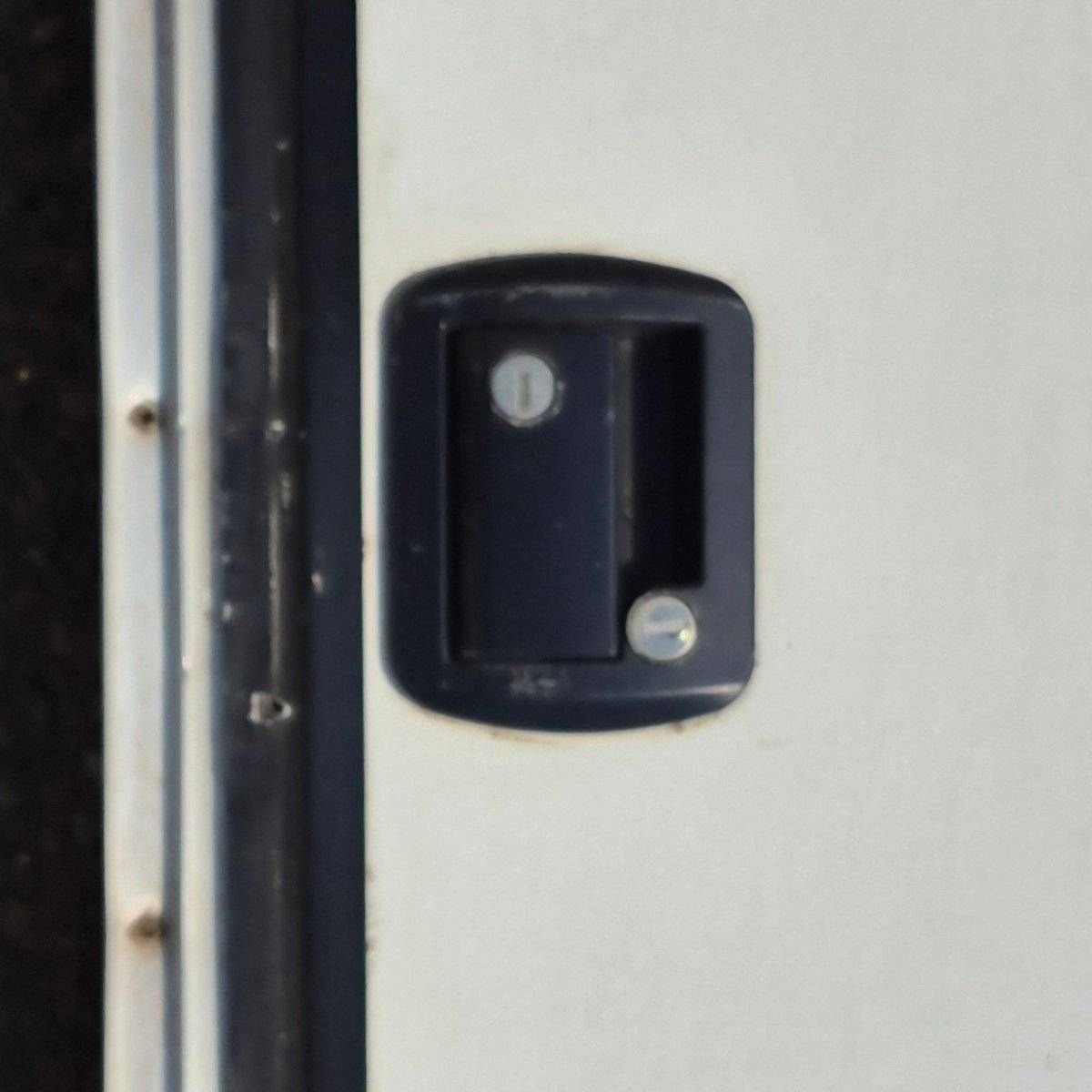 Used Radius Storage/ Teardrop Trailer Entry Door - 35 5/8" X 47 1/2" X 2" - Young Farts RV Parts