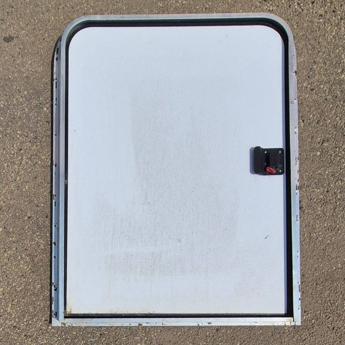 Used Radius Storage/ Teardrop Trailer Entry Door - 35 5/8" X 47 1/2" X 2" - Young Farts RV Parts