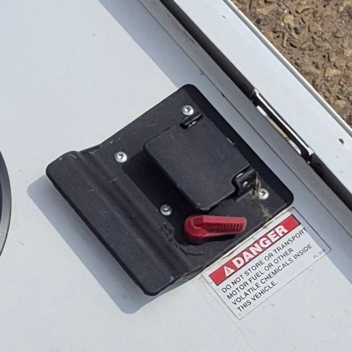 Used Radius Storage/ Teardrop Trailer Entry Door - 43 1/2" X 47 1/2" X 2 1/4" - Young Farts RV Parts