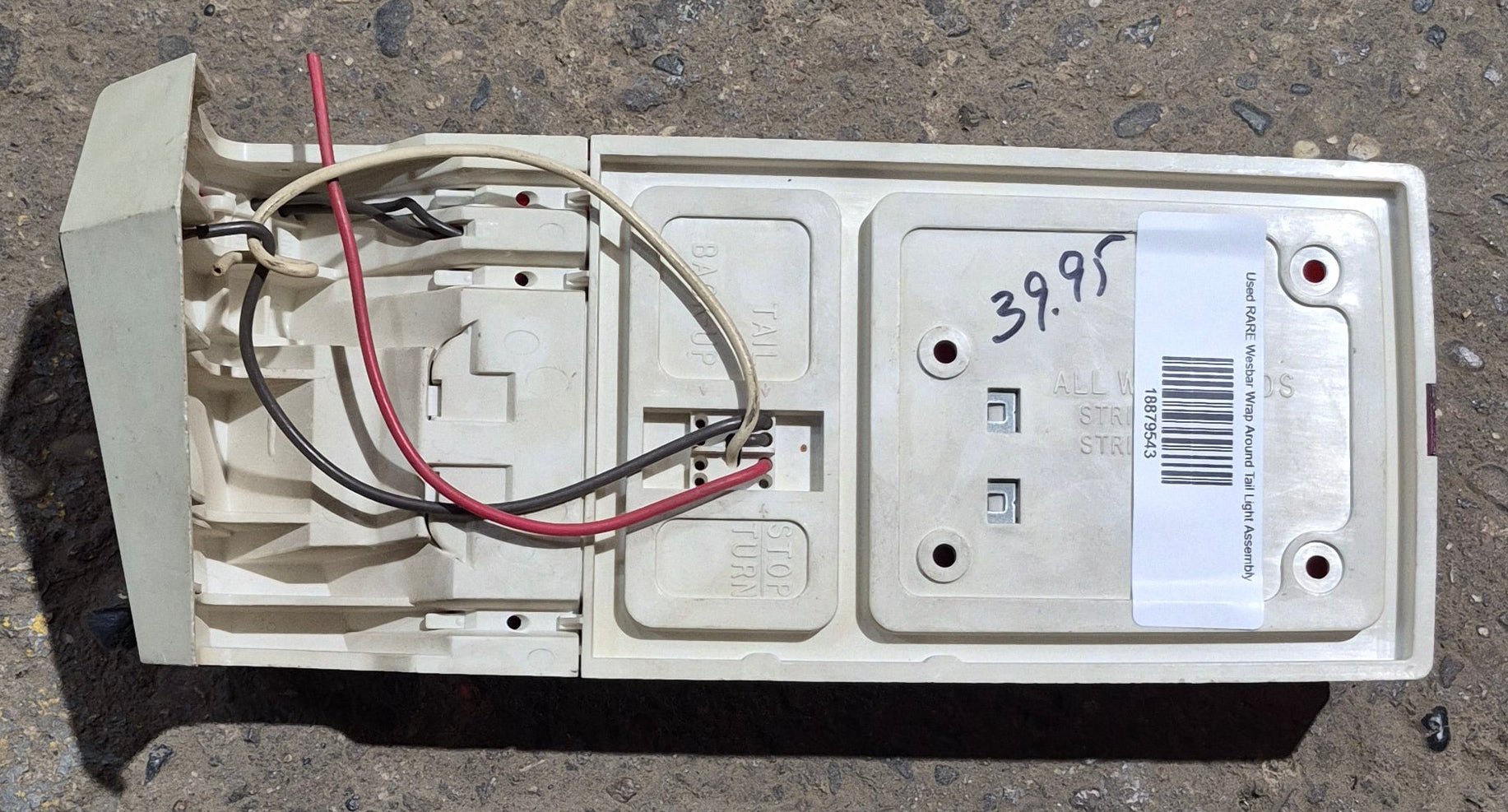 Used RARE Wesbar Wrap Around Tail Light Assembly - Passenger Side - Young Farts RV Parts