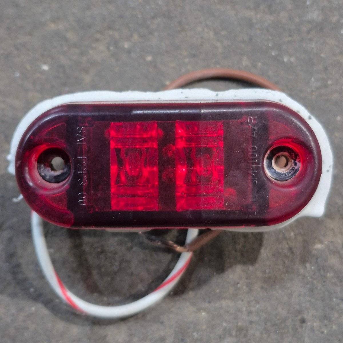 Used Replacement Marker Light Assembly - Red - Young Farts RV Parts