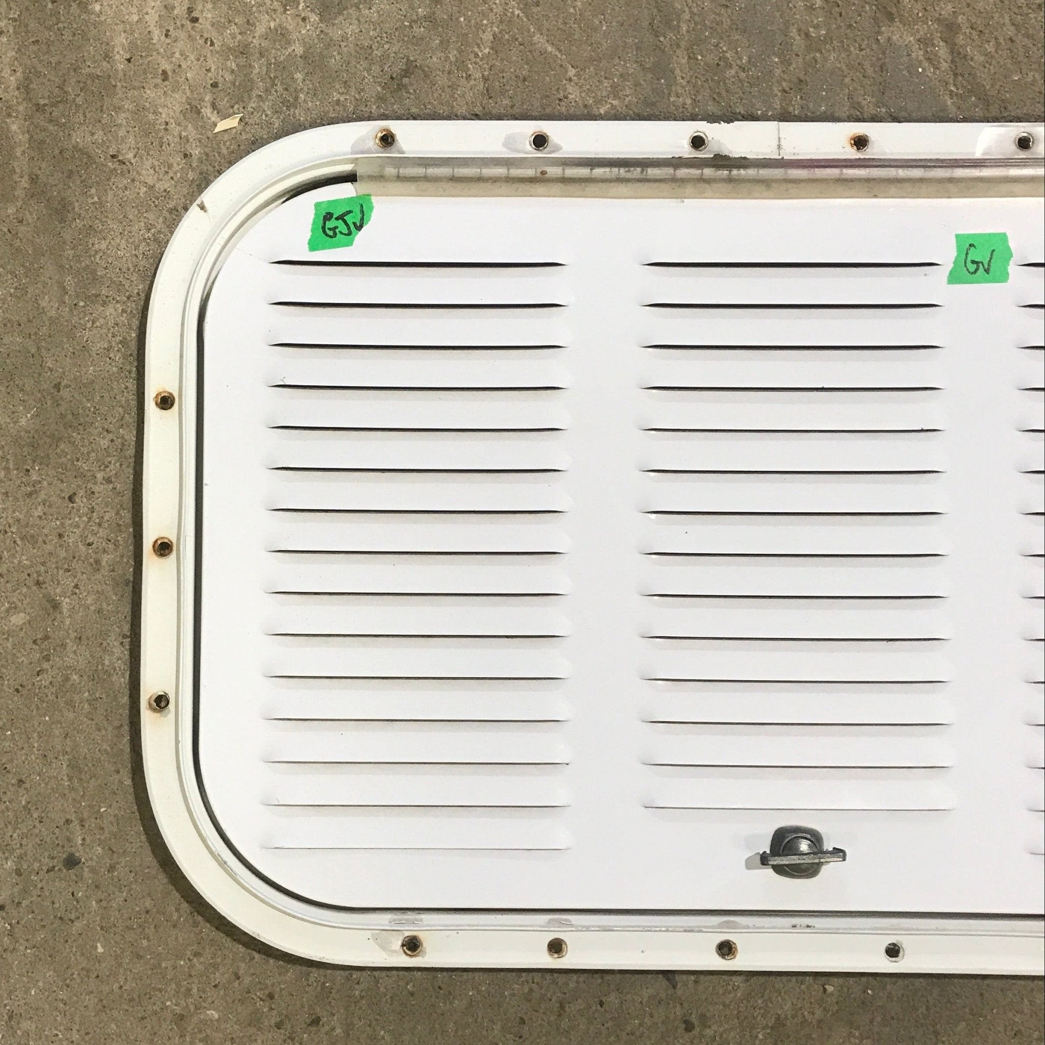 Used Retro NORCOLD 616009/ DOMETIC (P/N UNKNOWN for RM2214R) - Off White Vent Door with White Trim - Young Farts RV Parts