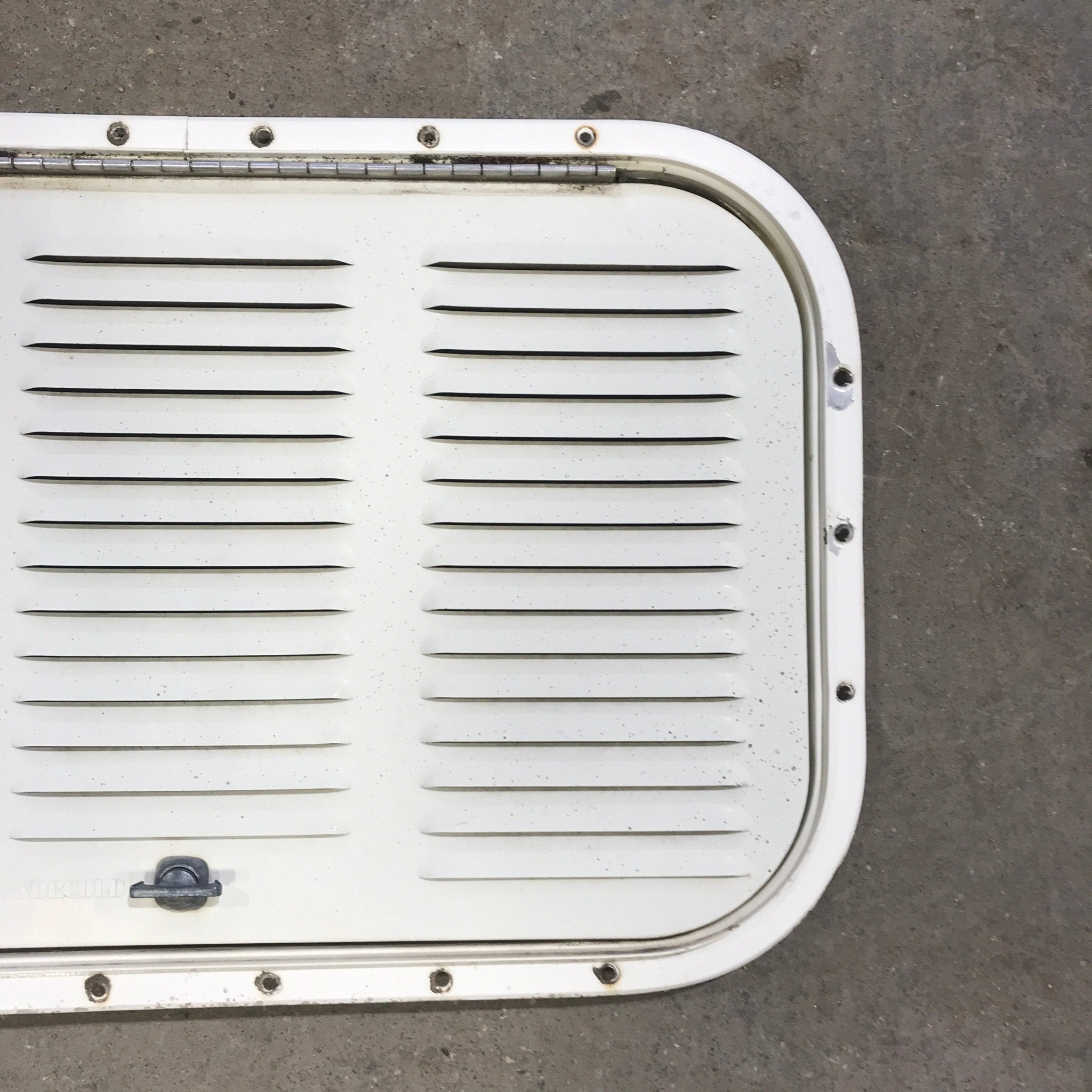 Used Retro Norcold 616009/ Dometic (P/N Unknown, for RM2214R) - Off White Vent Door with White Trim - Young Farts RV Parts