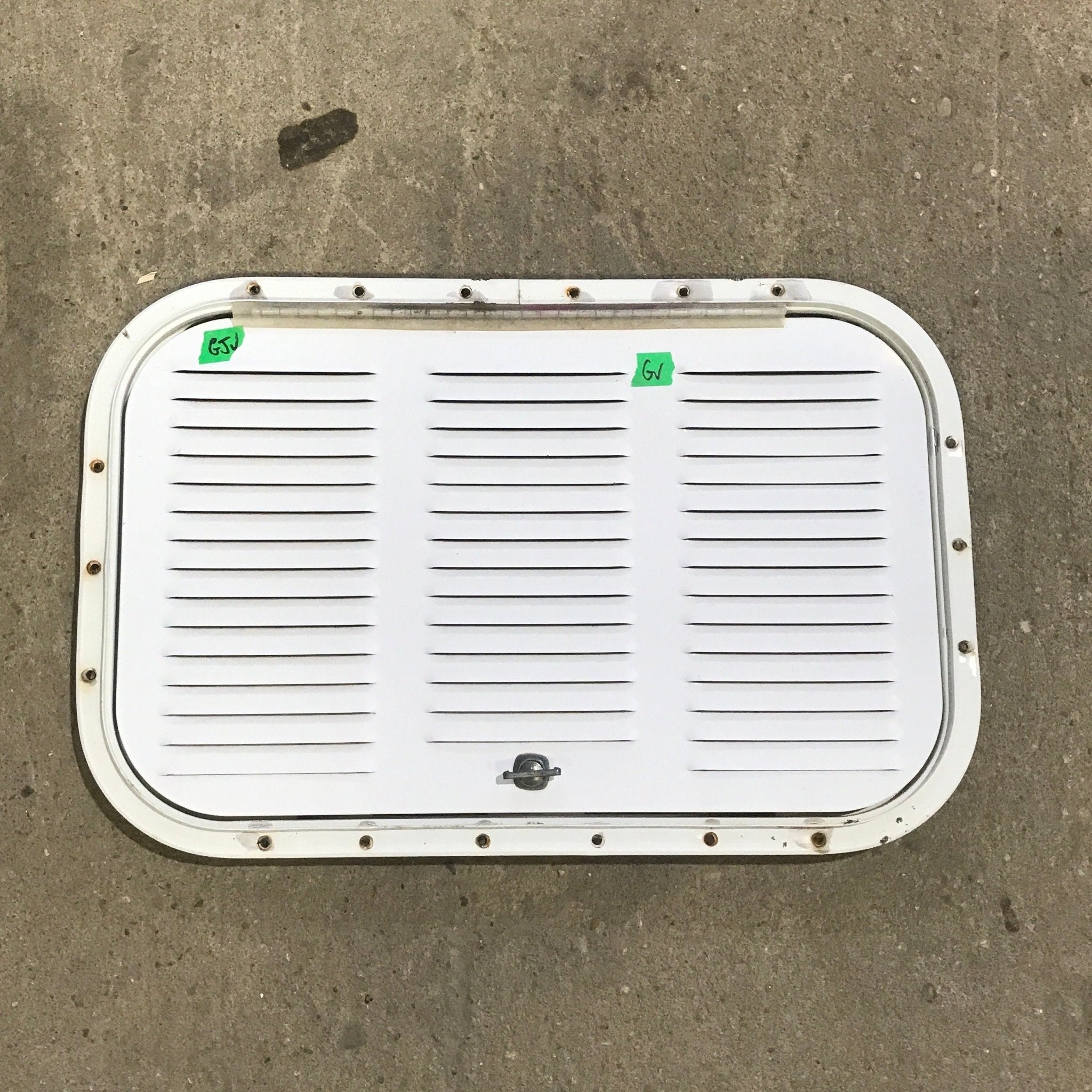 Used Retro NORCOLD 616009/ DOMETIC (P/N UNKNOWN for RM2214R) - Off White Vent Door with White Trim - Young Farts RV Parts