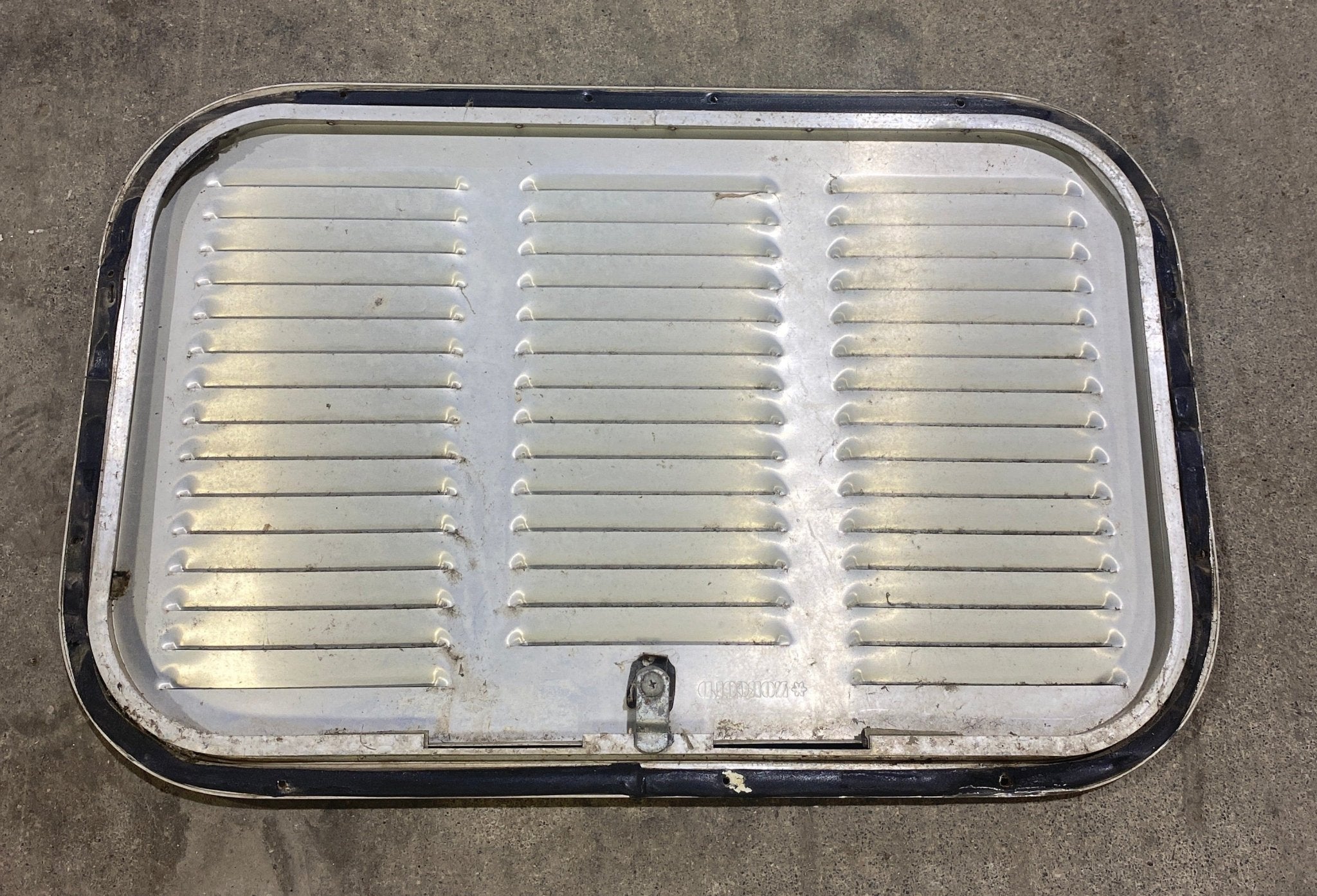 Used Retro NORCOLD - Off White Vent Door with Silver Trim - Young Farts RV Parts